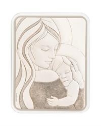 Quadro madre con bambino 45x58 rilievi colorati, nocciola ME1630-2N