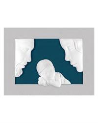 Quadro sacra famiglia orizzontale 100x75, blu ME2516-BL