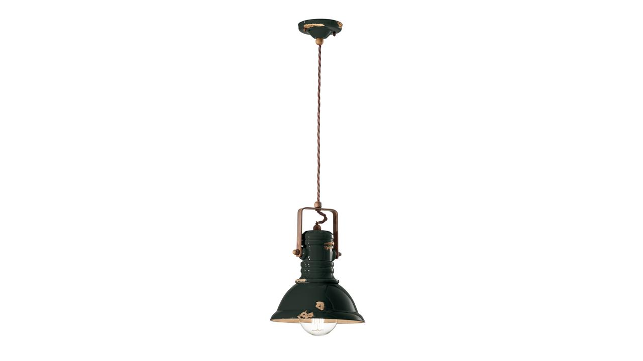 Lampada a sospensione d.40 Collezione Industrial C1690 nero