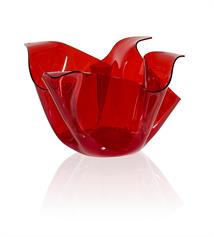 Vaso rosso, linea Drappeggi, catalogo IPlex, codice I00525001T24