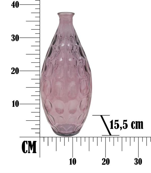 Vaso h 45 cm in vetro riciclato rosa - Gintar