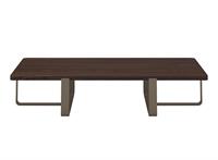 Tavolino INN Doppio con top in legno 30mm CT08130-07 Fango