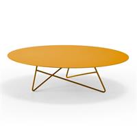 Tavolino per esterni ERMIONE 90 acciaio ECT15M9013 colore Giallo Maya