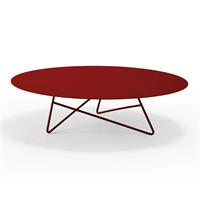 Tavolino per esterni ERMIONE 90 acciaio ECT15M9024 colore Rosso Dalia