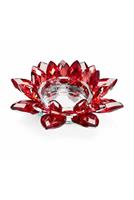 Candeliere in cristallo colorato rosso collezione Stella, codice 800357R