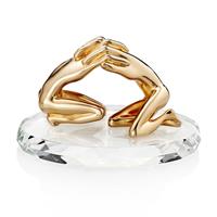Scultura ABBRACCIO ORO CON BASE IN CRISTALLO, Ottaviani, cod 23399DW
