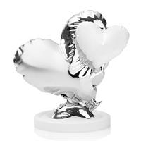 Scultura VOLAMI NEL CUORE ARGENTO/BIANCO H 20 CM, Ottaviani, cod 22419