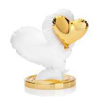 Scultura VOLAMI NEL CUORE BIANCO/ORO H 20 CM, Ottaviani, cod 22419D