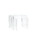 Coppia di tavolini sovrapponibili Simply, Vesta Home, trasparente 23726-00