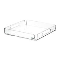 Vassoio quadrato Like Water mini 20x20, Vesta Home, trasparente 01001-00